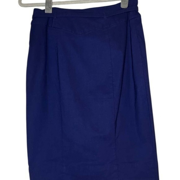 Anthropologie Belted Navy Pencil Skirt - XS - NWT $138 Retail - Picture 3 of 7